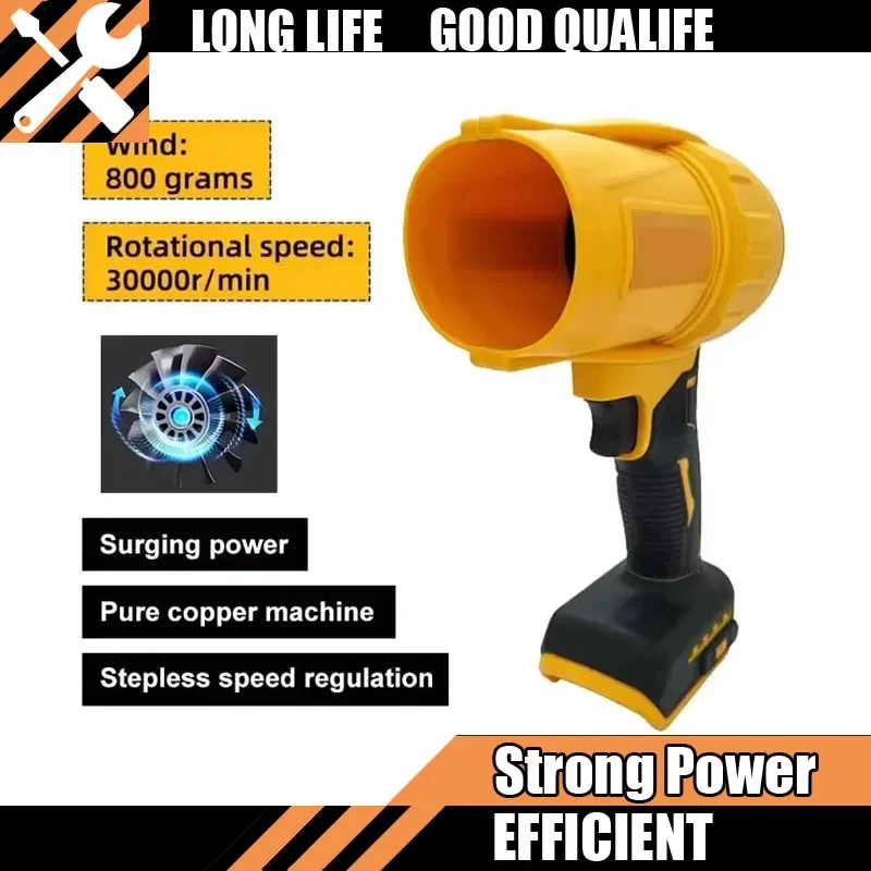 

30000RPM Tool Air Blower Cordless Turbo Fan Handheld Violent Fan Dryer 20V Rechargeable Dust Fit Dewalt Blowing Tools