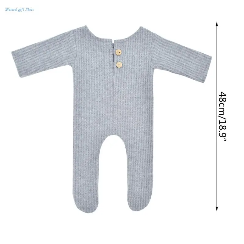 Baby Photography Props Bodysuit Infant Long Sleeve Romper Newborn Photo Bodysuit Skin-Friendly Baby Photo Clothing