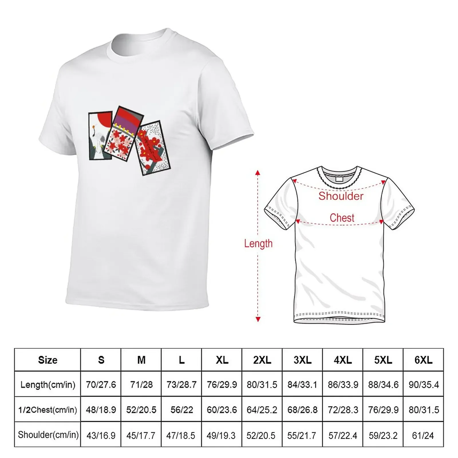 New Japanese Hanafuda T-Shirt vintage graphic tee cute tops sweat anime stuff t shirts for men graphic