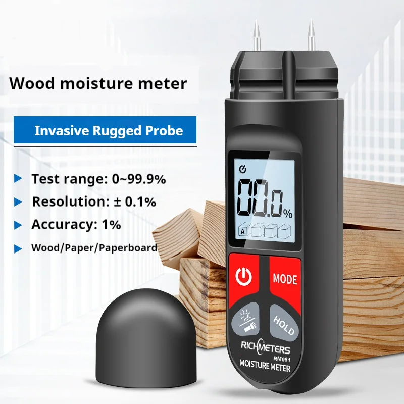 

RICHMETERS RM031 Digital Moisture Meter Humidity Tester