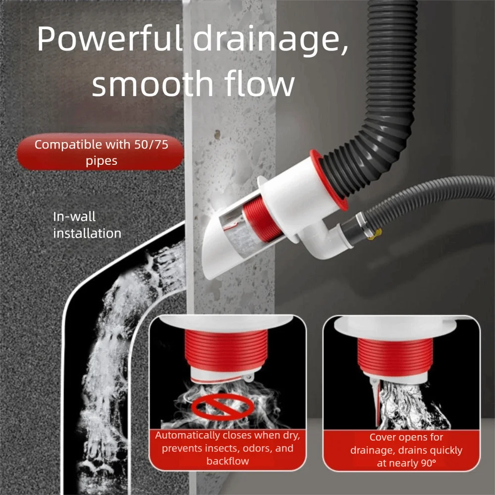 

Silicone Material Kitchen Sewer Deodorant Device Temperature Resistant Flexible Pipe Configuration Anti-Spill Plug