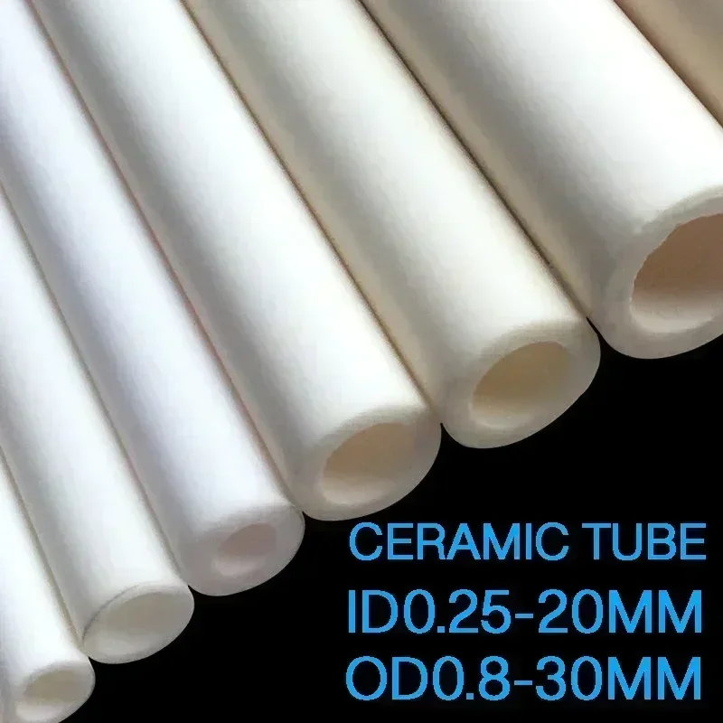 Ceramic tube inner diameter 0.25-20mm alumina high temperature resistant insulated hollow thermocouple protection ceramic tube