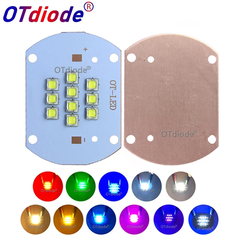 LED 100W XLM XML2 SMD5050  Led Emitter Light Beads High Power 100W Warm Cold White Red Green Blue Pink  Bead Bulb COB Lamp Light