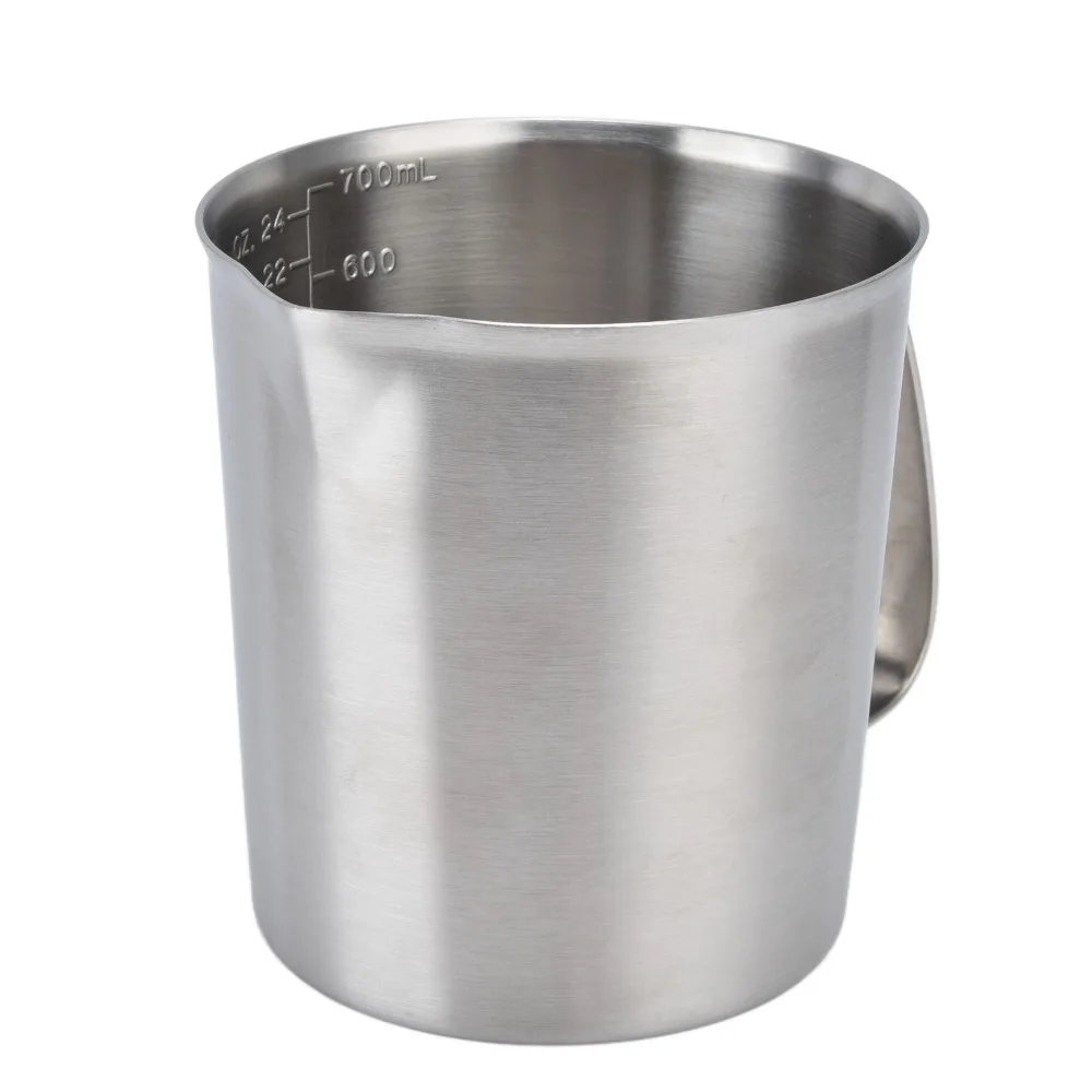 304 Stainless Steel Measuring Cup Heavy-Duty 700ML Capacity Milk Frothing Cup Pour Lip Stainless Steel Cup Baking And Cooking