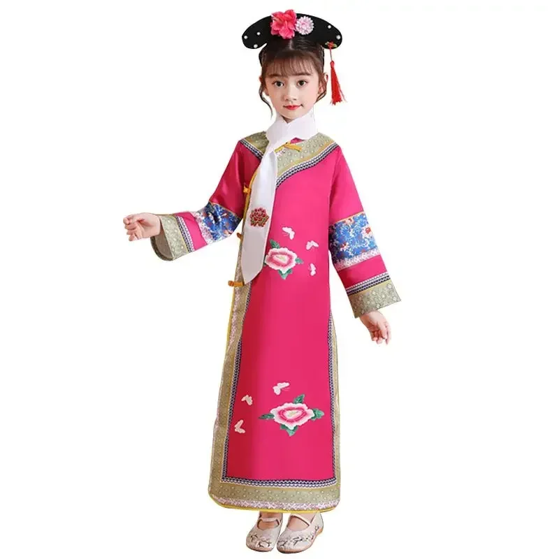 Hanfu cinese per ragazze Qing Dynasty Tang Suit Kids Dress Costume Cosplay