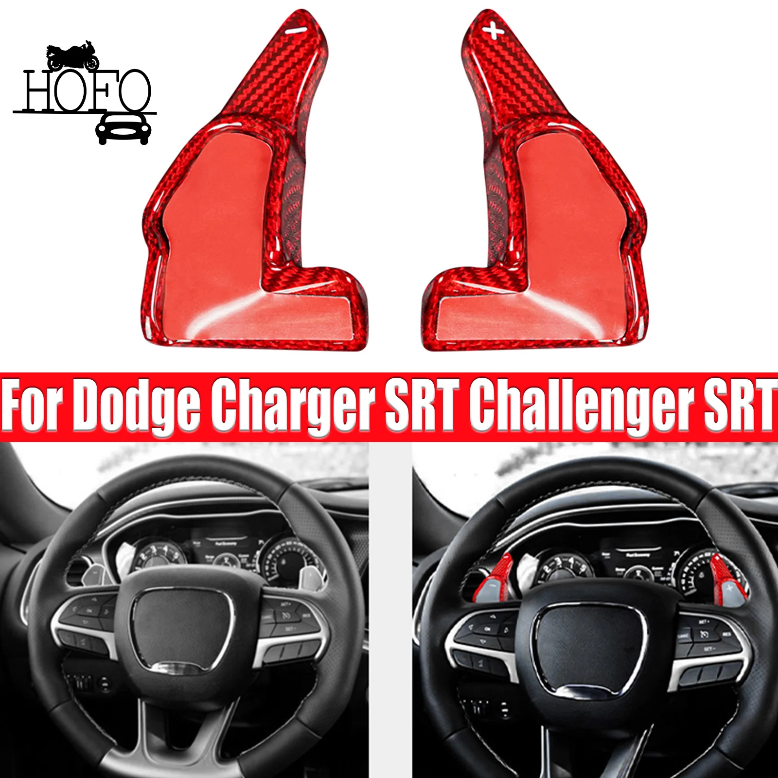 

1 Pair Steering Wheel Paddle Shifters For Dodge Charger SRT Challenger SRT 2015-2023