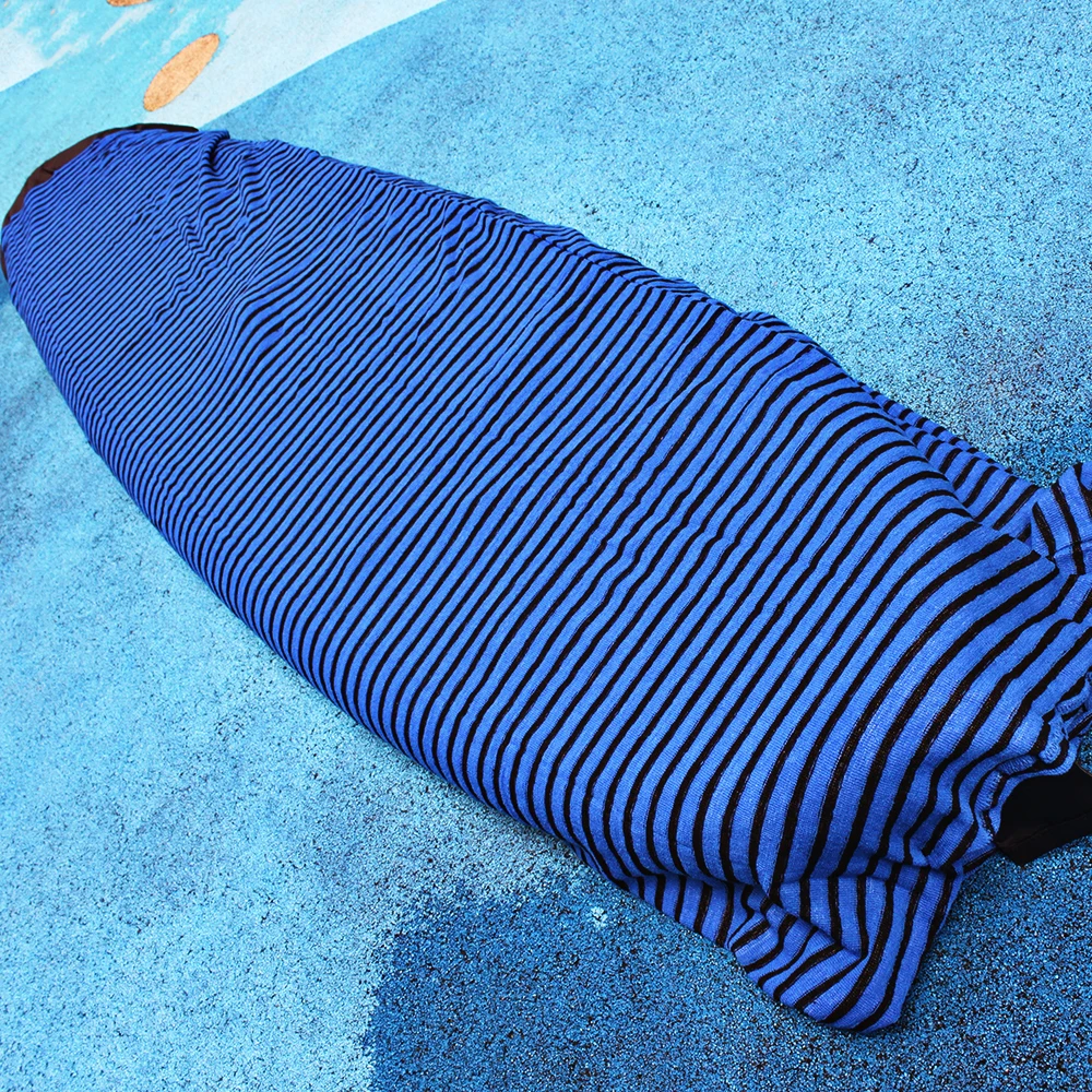 

SUP board sock 11.6ft * 82cm Surf Sock Black with Blue/Blue with White Surfboard Cover Knit Stretch terry Soft Quick-Dry Bag