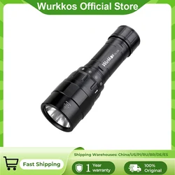 Wurkkos DL10R Scuba Diving Torch XHP70.2 LED Flashlights 4500lm 21700 USB-C Rechargeable Rotary Switch Magnetic Control