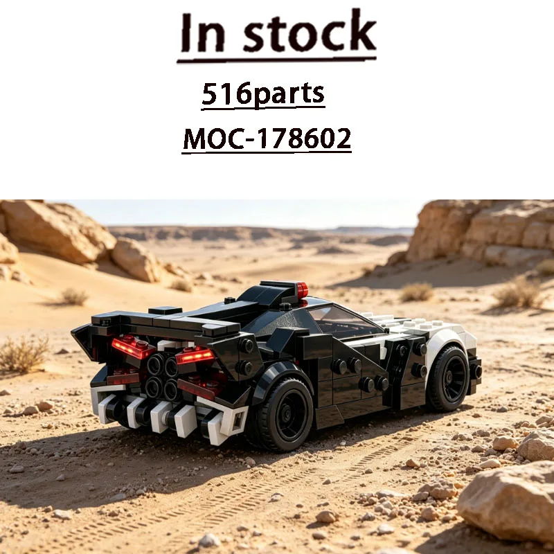 modele-de-blocs-de-construction-a-assembler-moc-178602-supercar-emblematique-des-sports-de-rue-516-pieces-jouet-educatif-cadeau-d'anniversaire-et-de-nouvel-an
