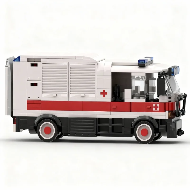 

393pcs MOC Geratewagen Sanitat DRK City Fire Model Building Blocks Construction Toy Christmas Gifts DIY Creative Idea Education