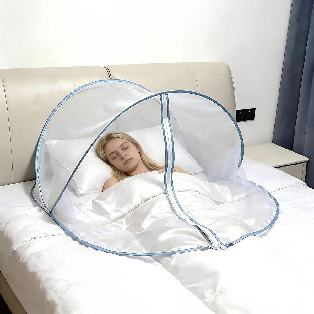 Mosquito Net, No Installation Required, Portable, with Mosquito Net Bedspread Hood, Portable Design,Suitable for Travel And Home
