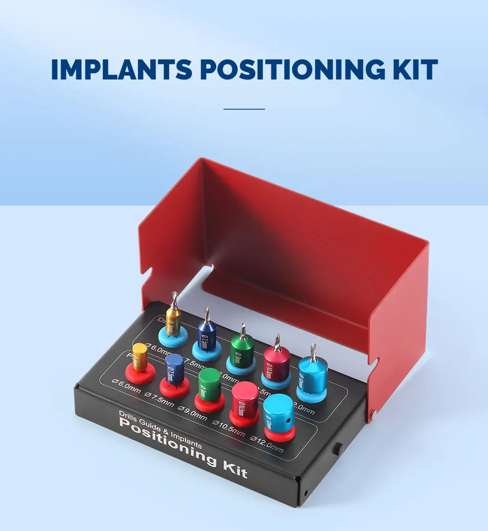AZDENT Set Dental Implantat Guide Bohrer Positionierung Bohrer Kit Titan Geführte Chirurgie Pins Zahnmedizin Implantat Werkzeuge Spacer Halter – Detail 1