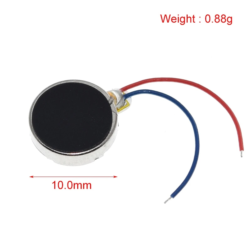 TZT 10x DC 3V 70mA 12000 RPM For Phone Coin Flat Vibrating Vibration Motor Vibration Motor G08 1027