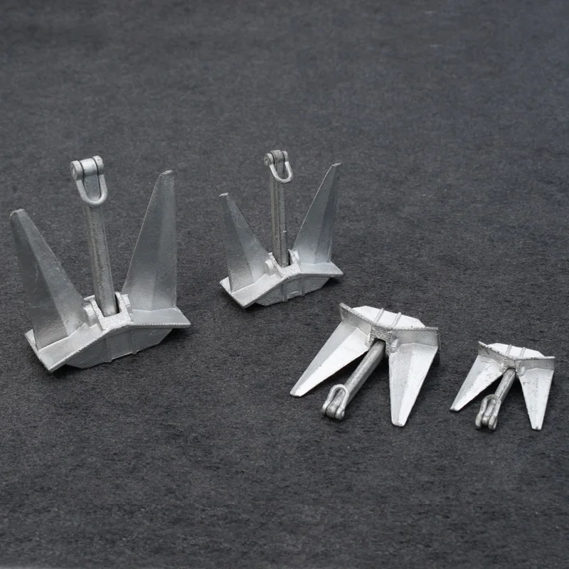 Ancla de perno de aleación, modelo de 58/47/39/30mm de longitud, ancla de simulación con varilla móvil para accesorios de barco RC, decoración marina DIY, 1 Uds.