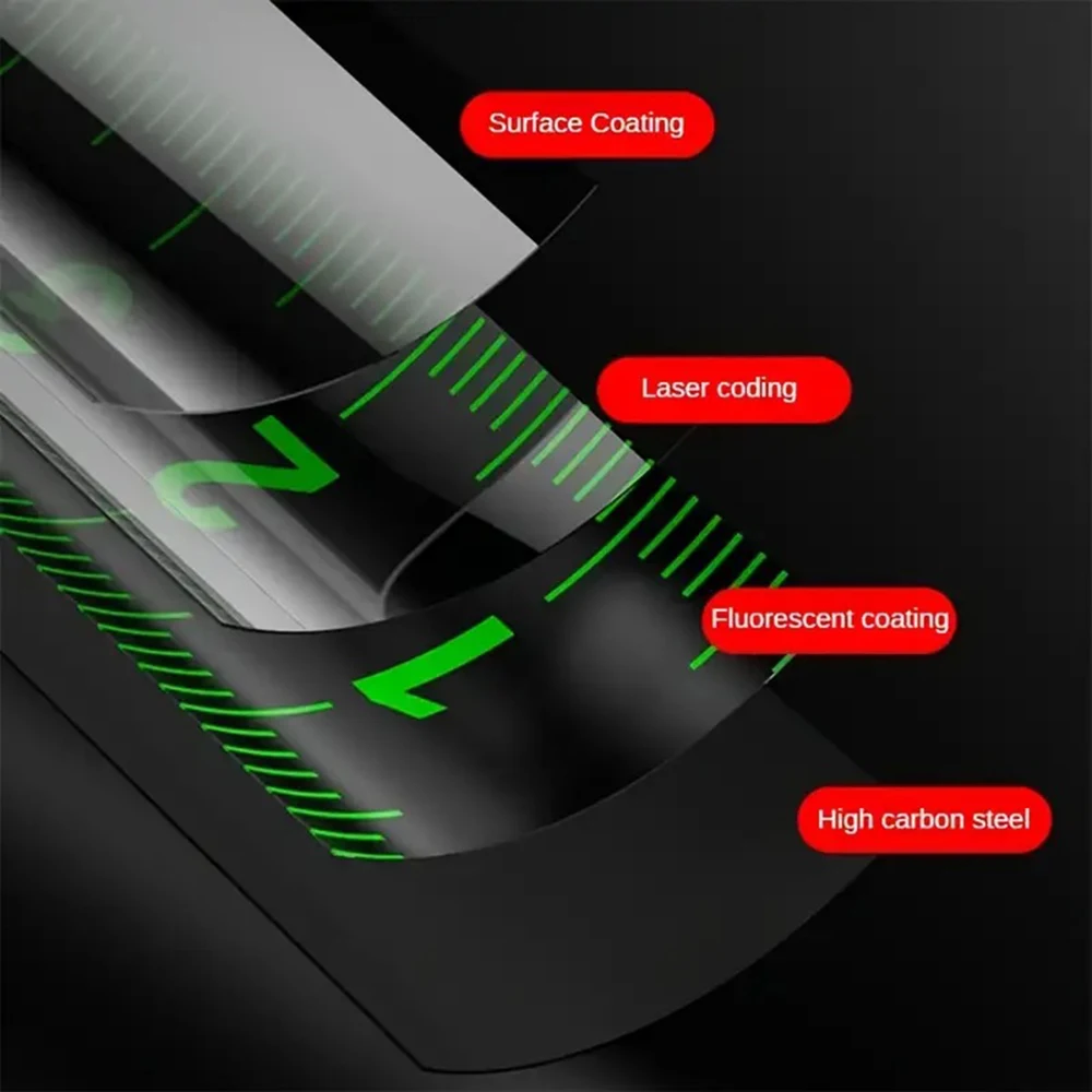 3-5-7-10 Meter Fluorescent Tape Measure Precision Thickened Scale Waterproof And Wear-Resistant Multipurpose Measuring Tool