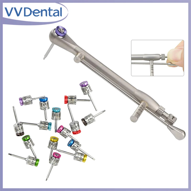 

VVDental 1 шт. стоматологические универсальные динамометрические отвертки для имплантатов, гаечный ключ, универсальный набор для прототиков, инструменты для стоматологического материала