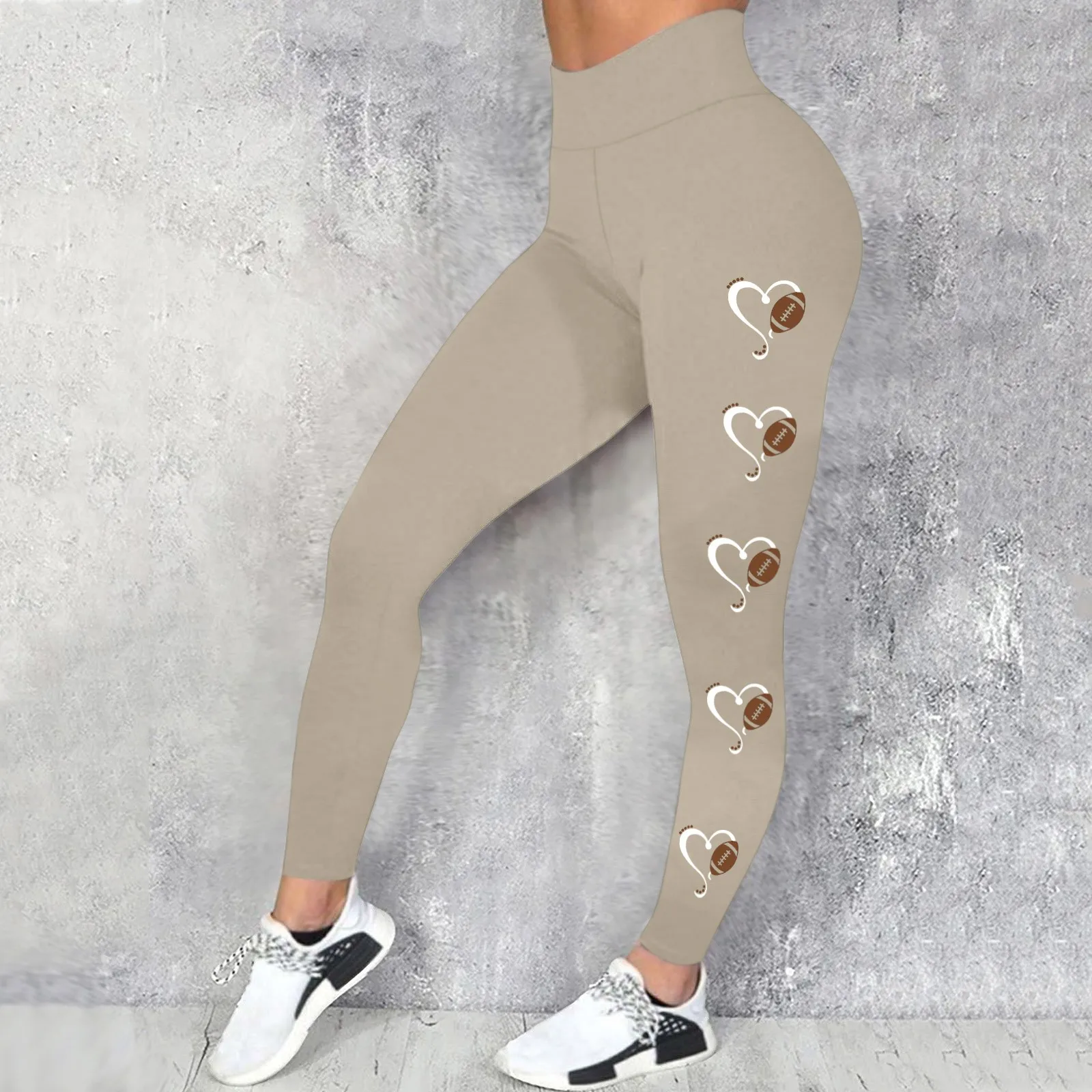 Pantalones de Yoga con estampado de Rugby para mujer, mallas ajustadas adelgazantes con estampado gráfico de béisbol, pantalones de entrenamiento con realce de glúteos, mallas ajustadas, 2024