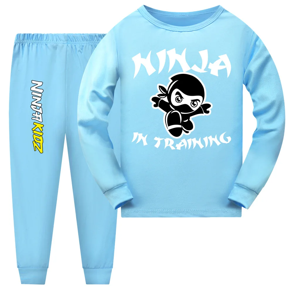 New Kids Pajamas Sets Boys Cartoon NINJA KIDZ Baby Kids Pijama Infantil Pyjama Girl Home Clothes Children Christmas Sleepwear