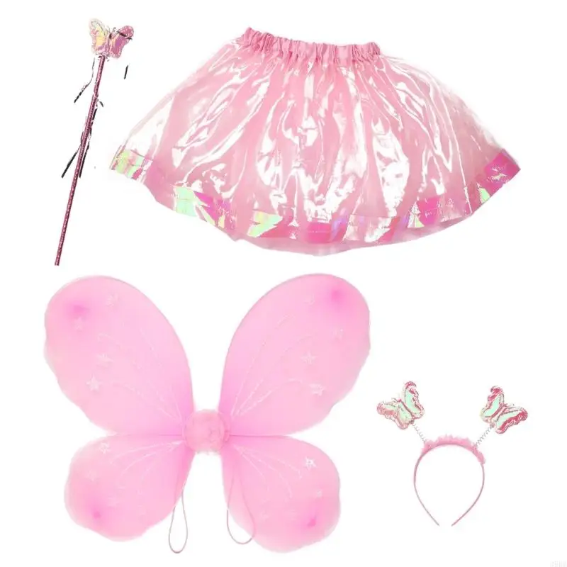 39BB Buntes Fairy Flügel Dress Up Sheer Wing Butterfly Fairy Flügel Performance Kostüm Engel Flügel für Frauen Mädchen