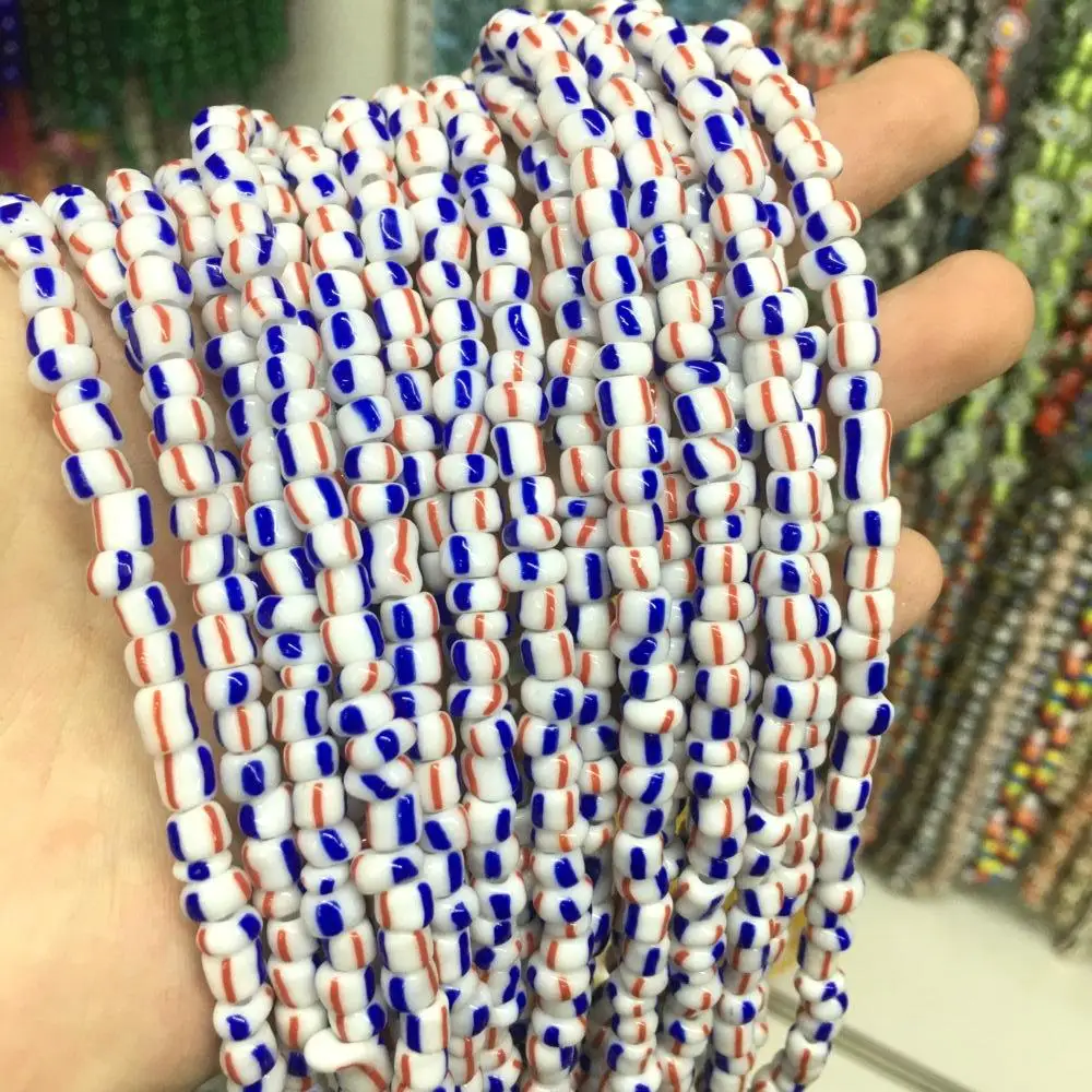 5pcs Glass Multicolor Bead Cute Lampwork Small Spacer Loose Beads For Jewelry Making DIY Bracelet Necklace Accessroeis