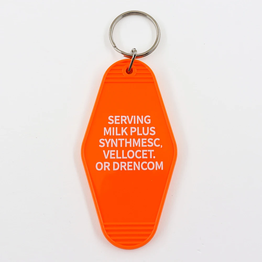 فيلم رعب الساعة البرتقالية موتيل مفتاح العلامة Korova Milkbar المفاتيح مجوهرات اكسسوارات المشجعين هدية كيرينغ