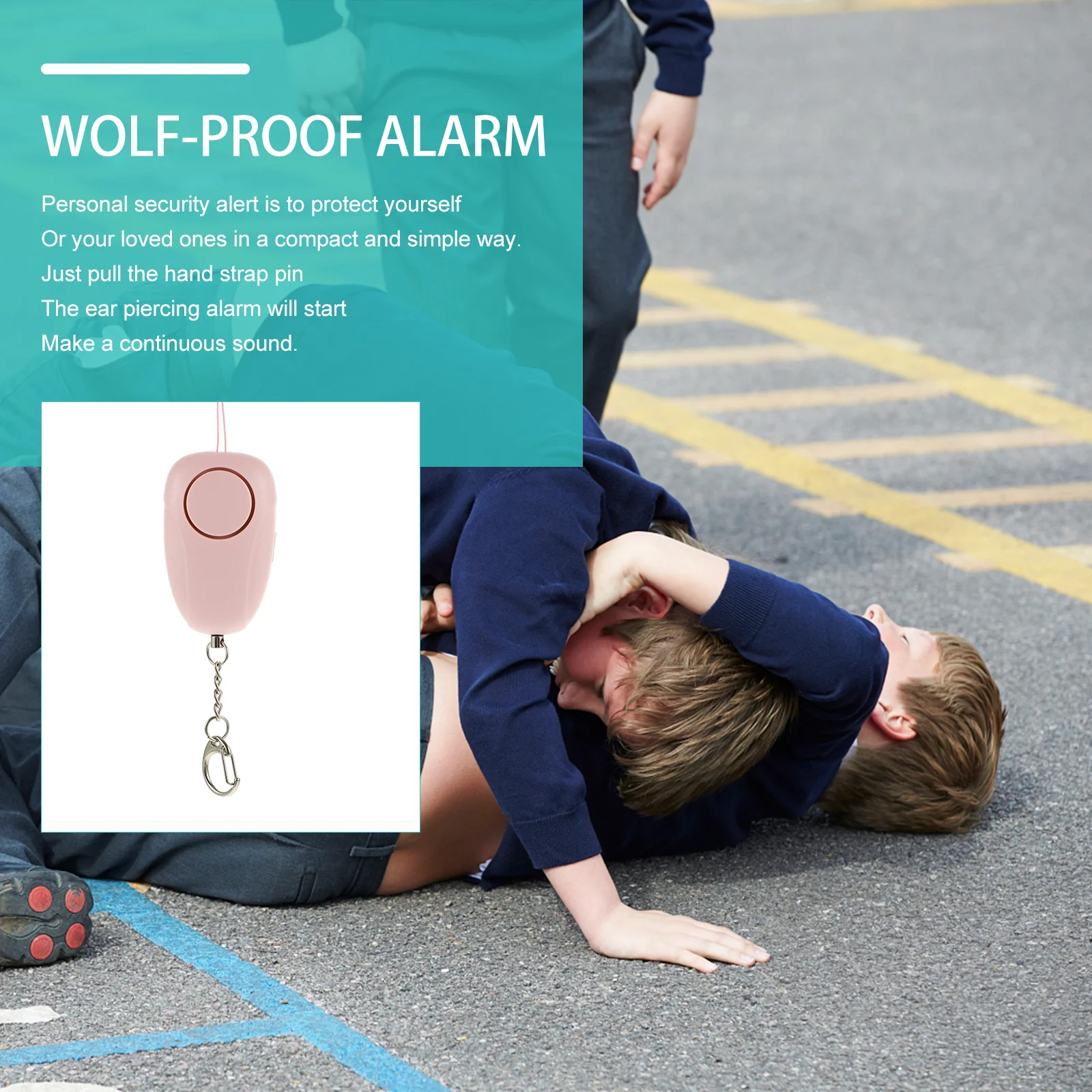 إنذار أمان شخصي، إنذار أمان للطوارئ للنساء، ضوء LED مدمج للجري الليلي والمشي والتخييم والكلاب #6