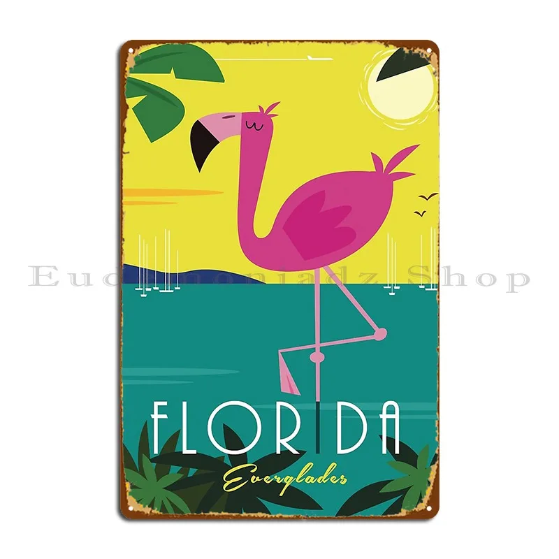 

Florida Poster Metal Sign Plaques Cinema Wall Mural Personalized Club Living Room Tin Sign Poster