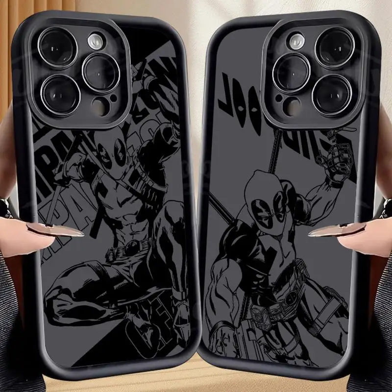 Marvel New Mutants Deadpool phone case for Apple iPhone 16 15 pro max 13 12 11plus 14 16promax 11 tpu fundas waterproof casos