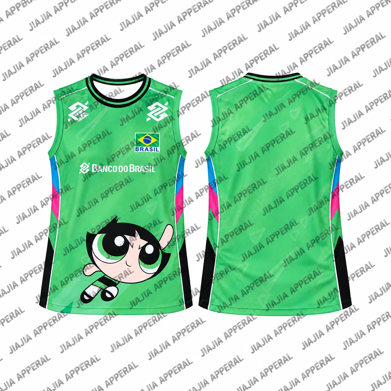 2026 The Powerpuff Girls Neues Beachvolleyball-Trikot für Herren und Damen, ärmelloses Sport-Top, Unisex, brasilianischer Stil, für Fans und Liebhaber – Detail 3