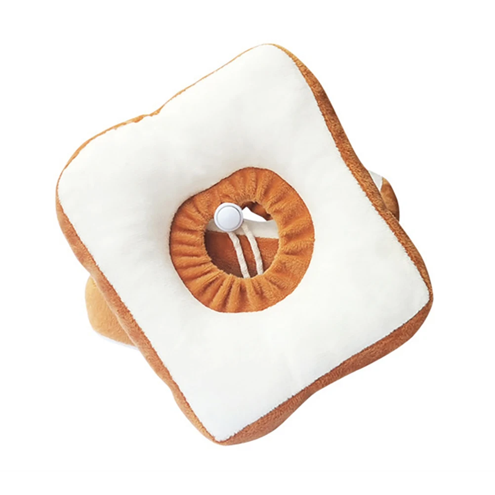 

Bread Shape Cat Collar L Size Adjustable 9 16 Pounds Cats Prevent Licking Wound Pet Recovery Supplies Cotton Comfortable Easy On