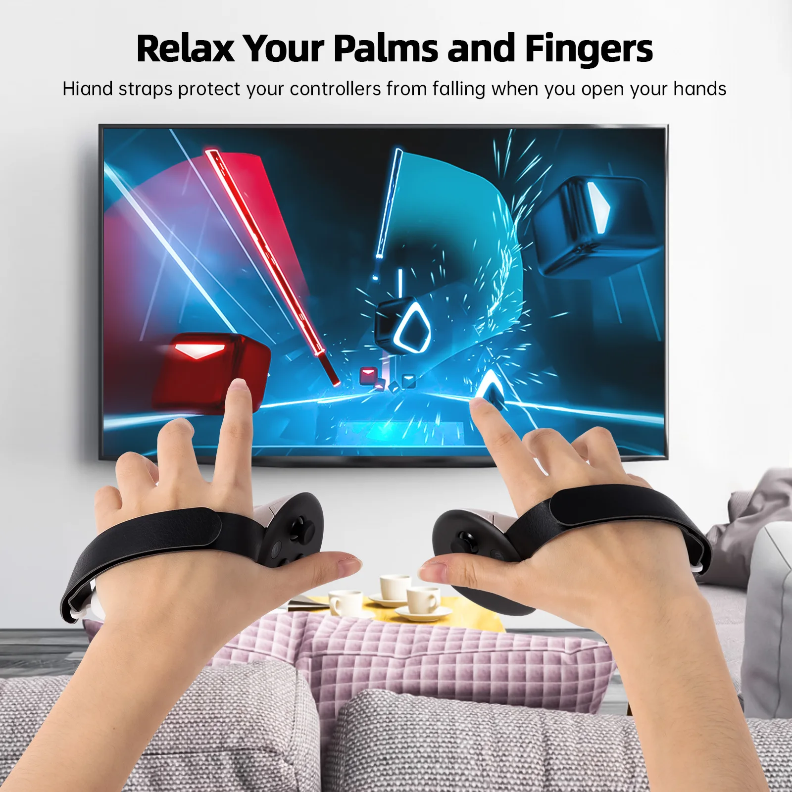 Juste de protection de poignée pour Meta Quest 3, housse de poignées de contrôleur en cuir PU, housse de poignée coordonnante, accessoires VR