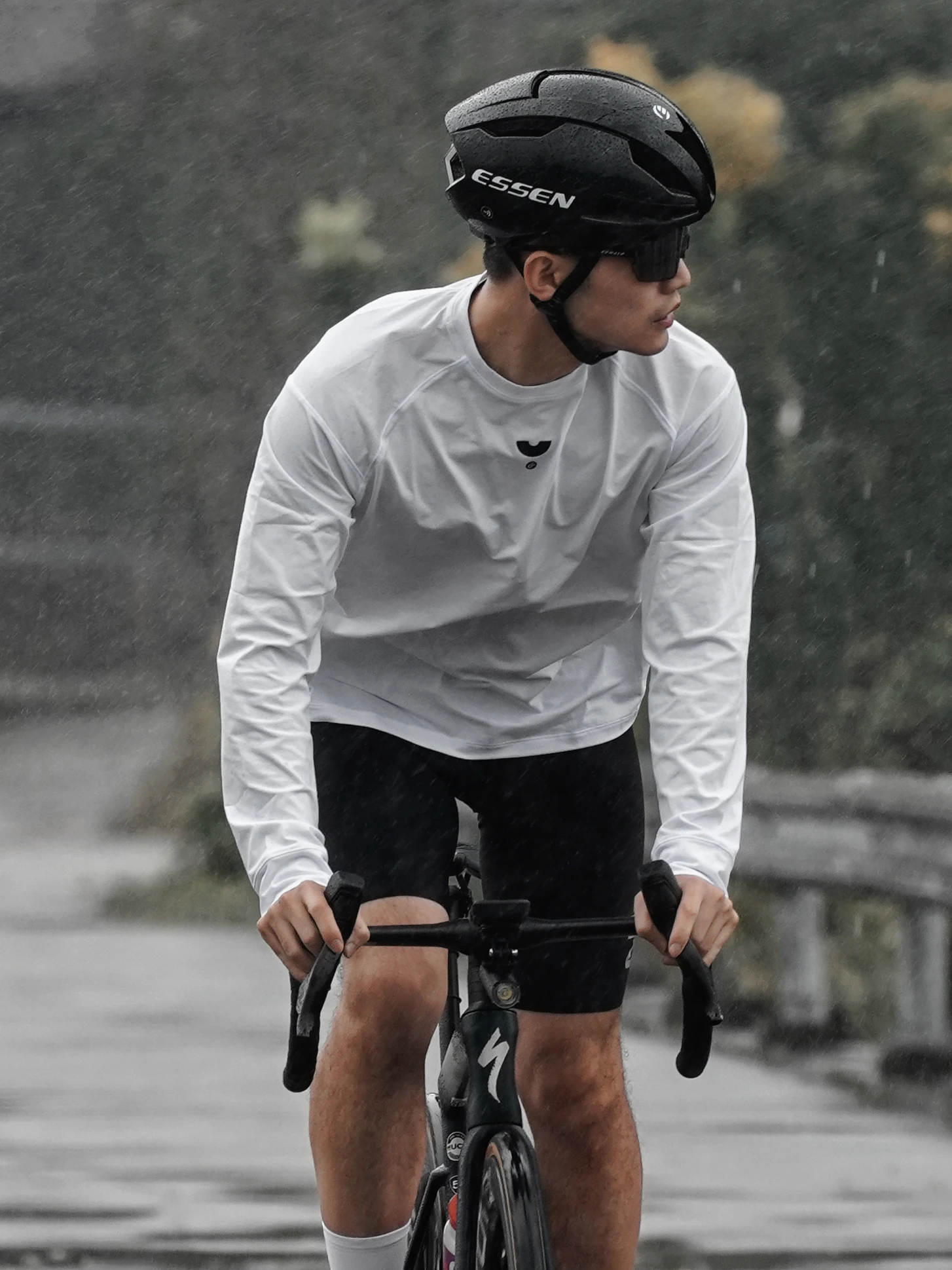 YKYWBIKE Herren Casual Radtrikot Langarm Outdoor Sport Schnelltrocknendes Hemd Rennrad DuPont Sorona Fahrradbekleidung – Detail 3