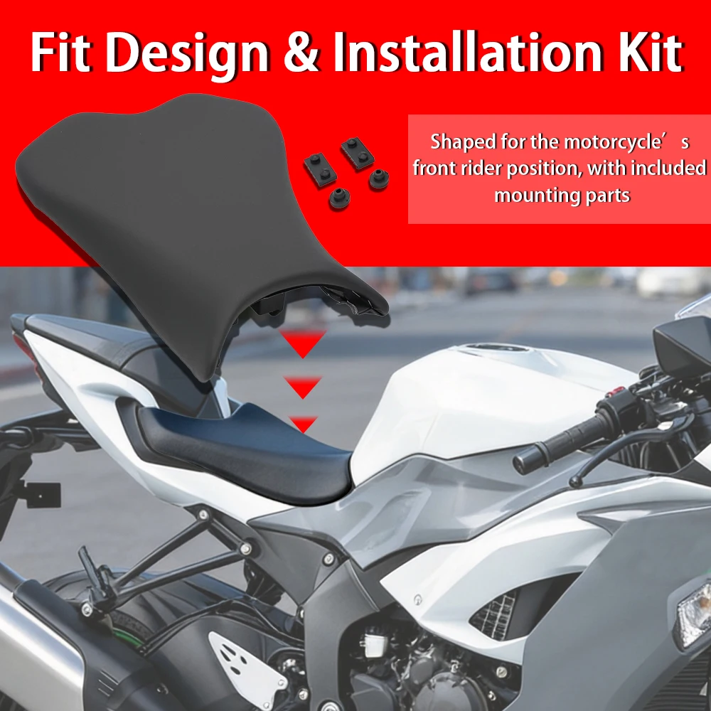 

Fit For Kawasaki Ninja ZX6R ZX 6R 2009 - 2018 2017 Motorcycle Front Rider Driver Seat Cushion Replacement Saddle Pad Accessories