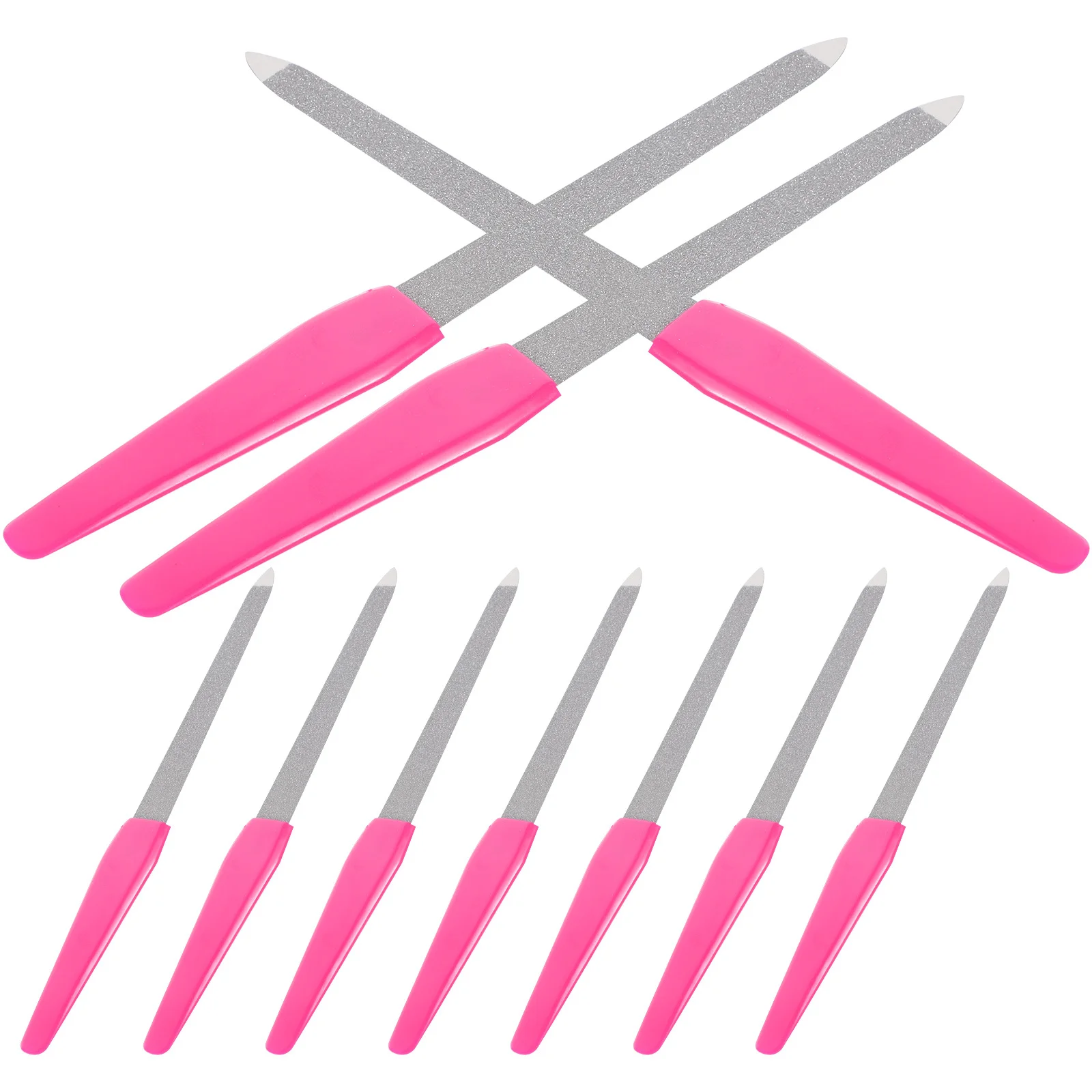 

10Pcs Metal Nail Files Double-Sided Stainless Steel Fingernail Files for Natural Acrylic and Gel Nails Professional Manicure