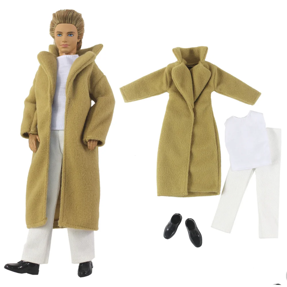 1 Set Doll Clothes Woolen Overcoat Outfit for 12 inch Ken Doll Many Style for Choice 03