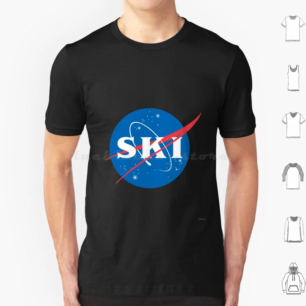 Camiseta con Logo de esquí para hombre, mujer y niño, Logo Cosmos, exploración, nave espacial, estrella nocturna, esquí estrellado, estación de esquí, montaña, copo de nieve azul