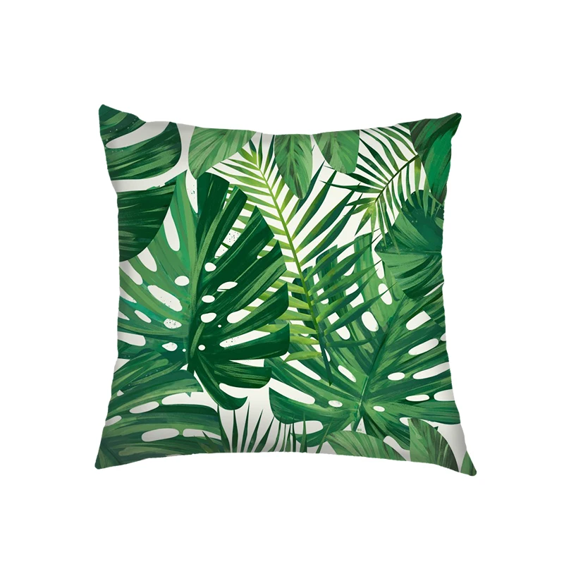 Tropical Leaf Cushion Covers Tropical Plants Flowers Pillowcases Sofa  Home Decoration Pillowcase Home Party Car Bedding Gift