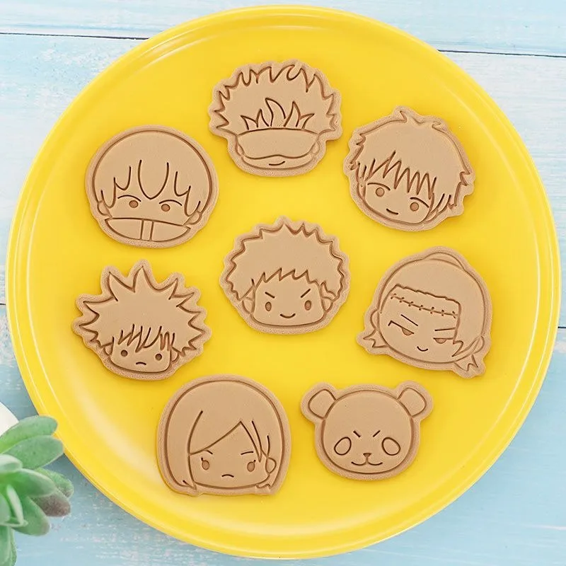 Jujutsu Kaisen Satoru Gojo Getou Suguru Fushiguro Megumi Cookie Mold Anime Peripheral Cute Cartoon DIY Biscuit Mold Kawaii New