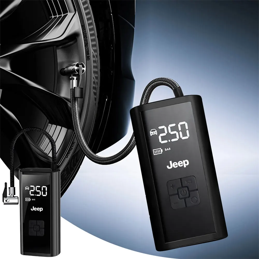 

Car Wireless Air Pump Air Compressor Tire Ball Inflator Led Light Inflator For Jeep Renegaed Compass Grand Cherokee Wrangler JPB