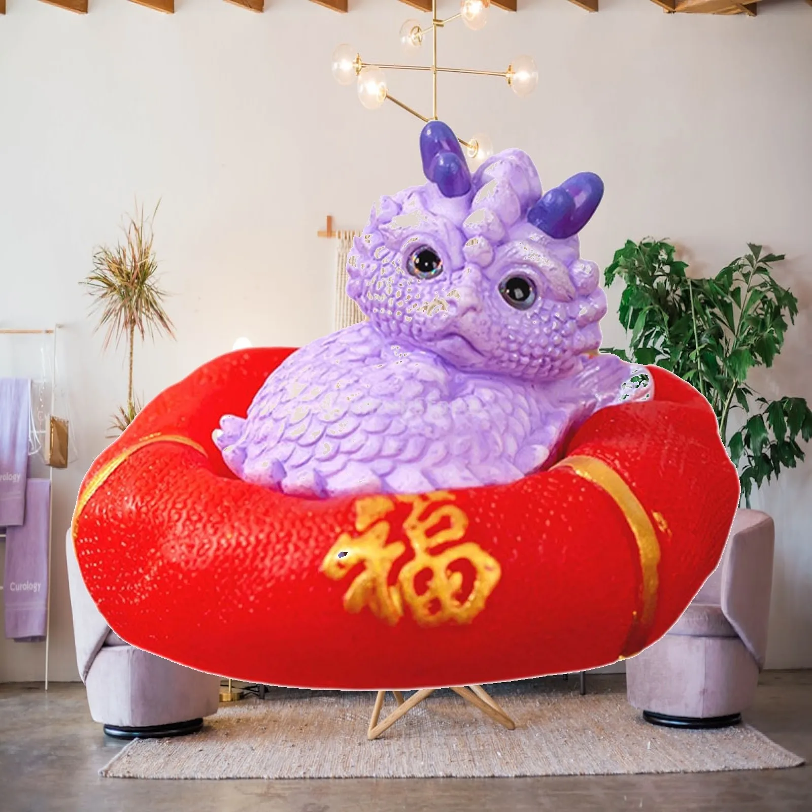 Chinese New Year Dragon Statue Dragon Sculpture for Home Living Room Bedroom