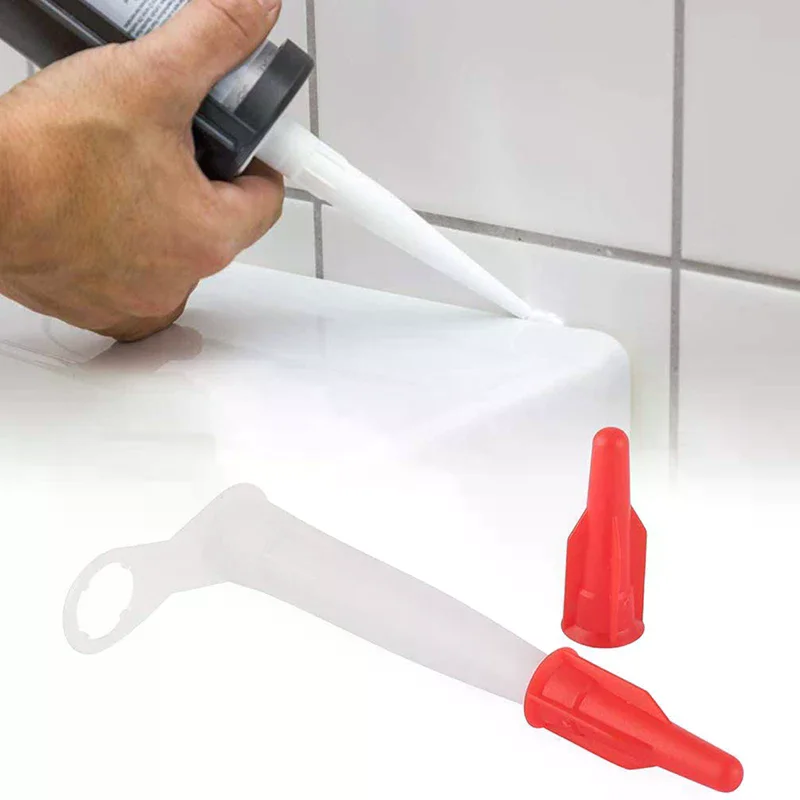 

Набор из 10 сменных силиконовых насадок для герметика, многоразовые картриджи, запасные насадки, винтовые крышки для герметизации труб