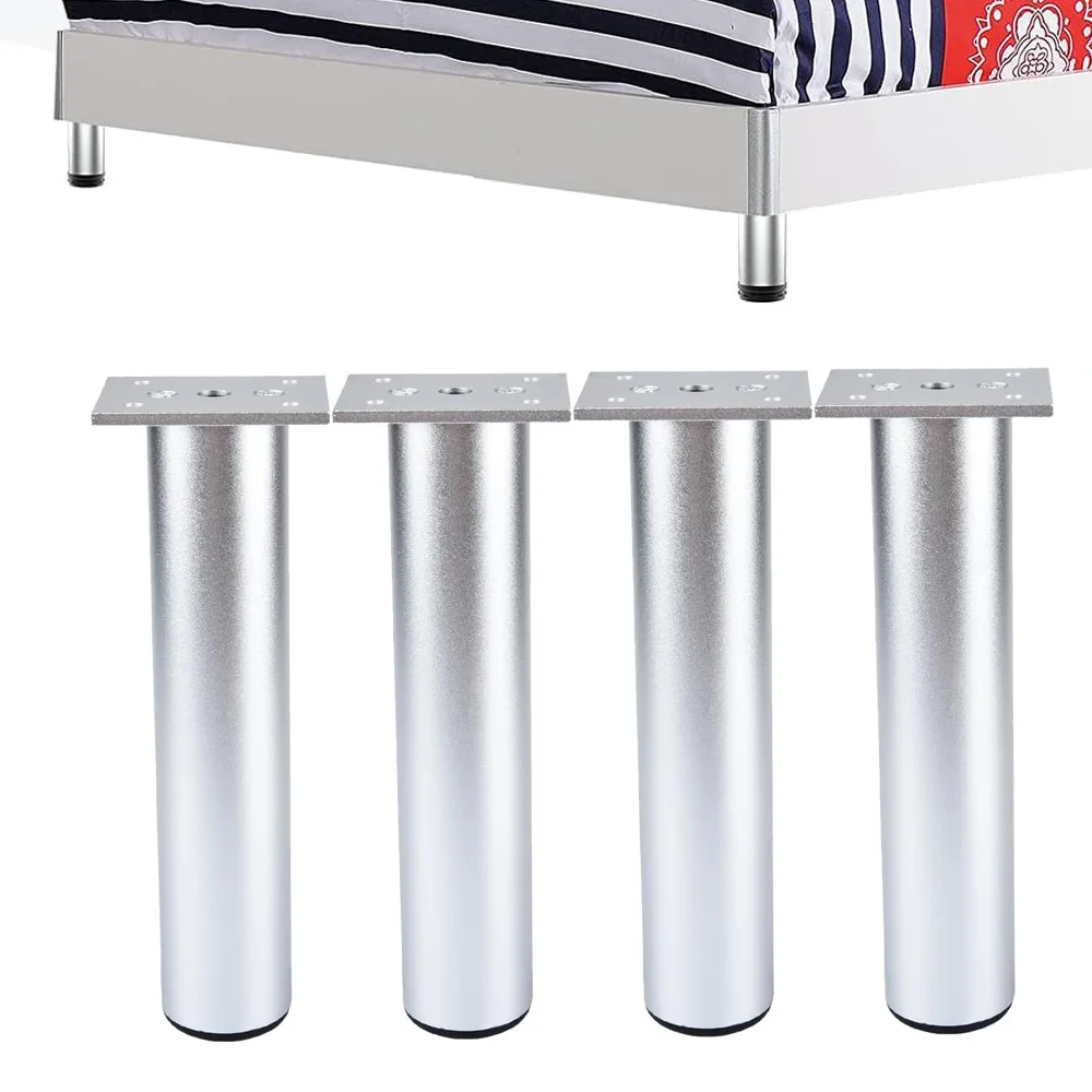 

Металлические ножки для мебели из алюминиевого сплава, круглые, для стола, дивана, кресла, с винтами, современные сменные ножки для самостоятельной сборки