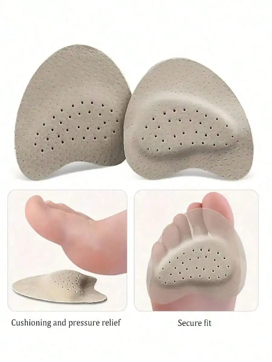 

4PCS Forefoot Cushion Pads for High Heels Soft Anti Slip Shoe Inserts Breathable Front Foot Pads Sweat Absorbing Metatarsal Cushion Insoles for Women Pain Relief Shoe Protector Inserts