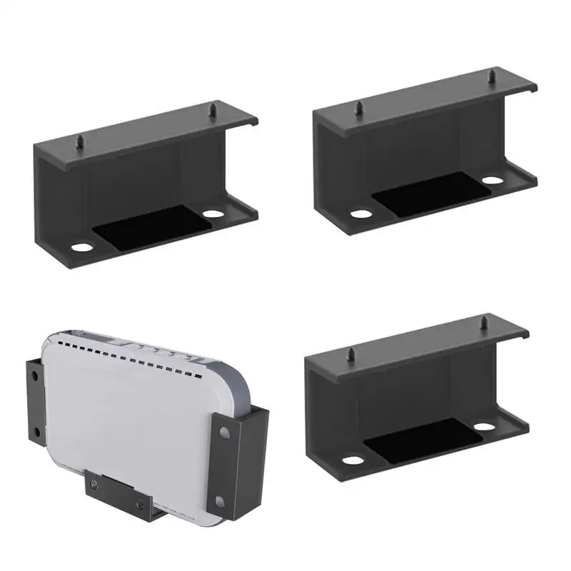 Under Desk Laptop Mount ABS Under Desk Shelf Holder for Notebooks, Tablets, Cable Boxes, Modems, Smart TV Boxes - view 3