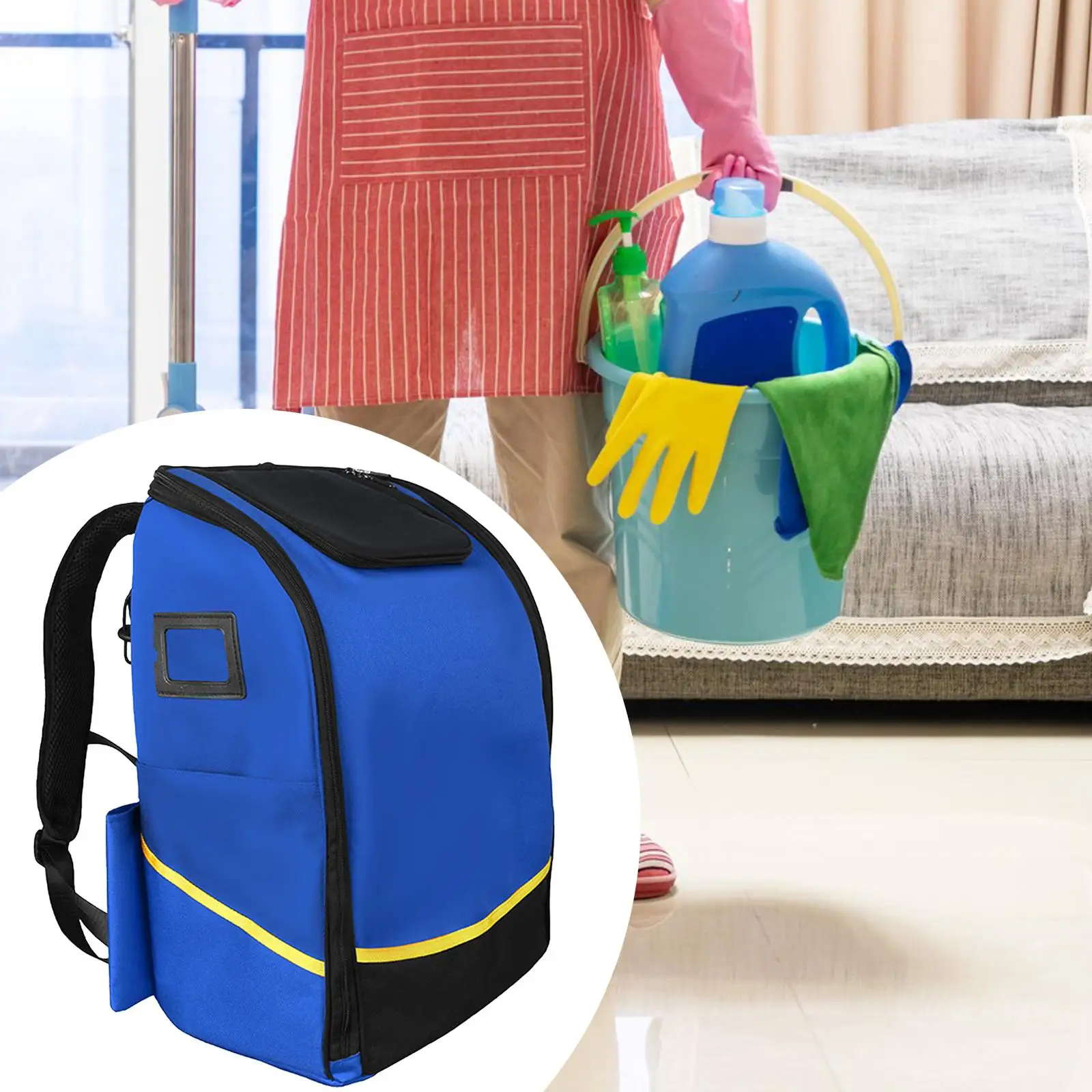 Perlengkapan Pembersih Ransel Pembersih Tas Pembersih Tahan Air Penyimpanan Pembersih untuk Pekerjaan Rumah Tangga Pembersih Cuci Mobil Mesin Cuci Mobil