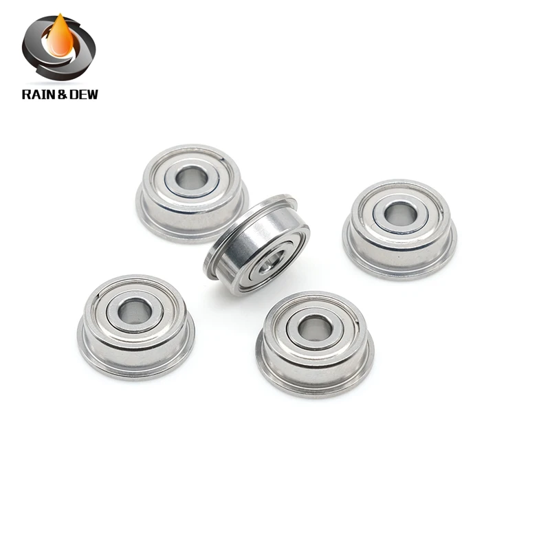 

10Pcs F623ZZ Flange Bearing 3x10x4 mm ABEC-7 Flanged F623 Z ZZ Ball Bearings