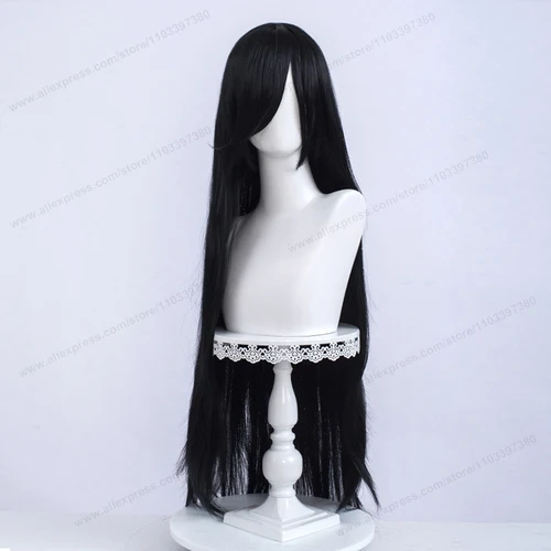 Imagen 2 del producto Peluca sintética de Cosplay de Anime de 100Cm de largo, negro, blanco, rojo, rosa, marrón, dorado, azul, pelo resistente al calor para mujer, pelucas de alta calidad