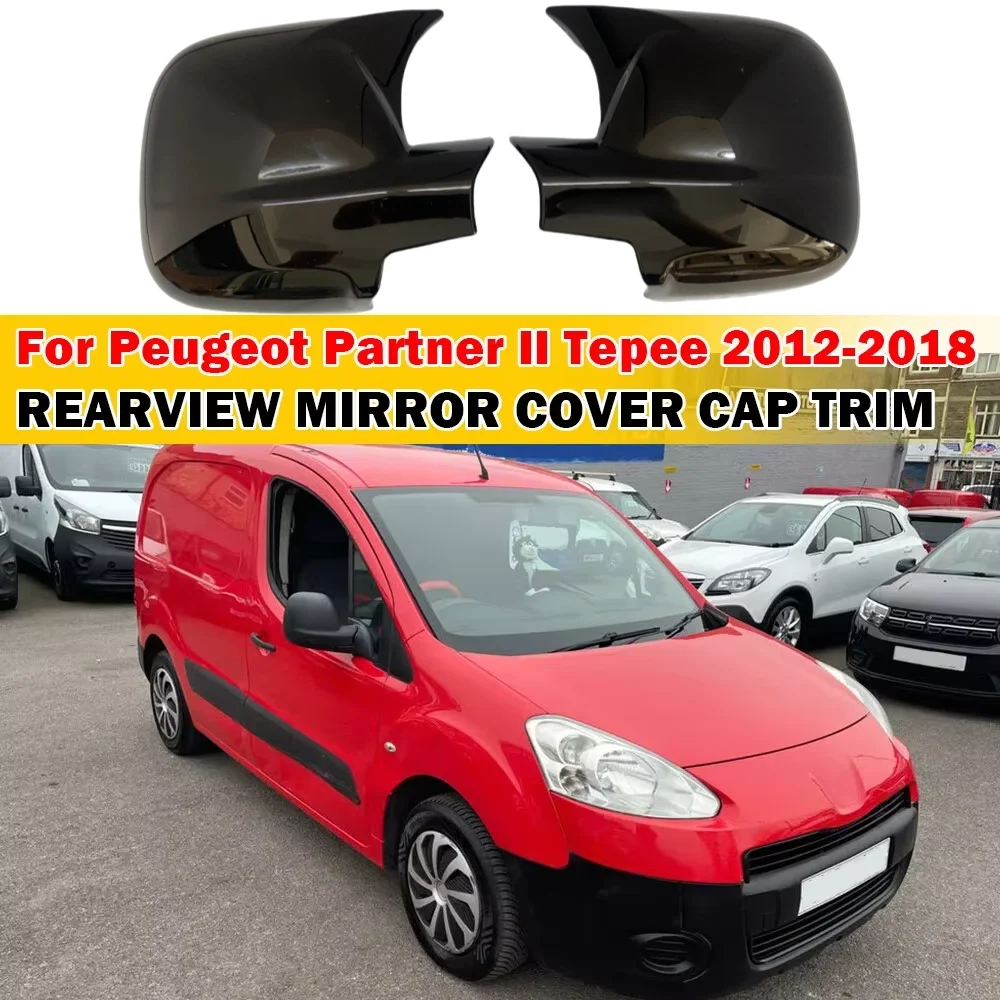 For Citroen Berlingo III Combo E Peugeot Partner II Rifter 2012-2018 Rearview Mirror Cover Side Mirror Caps Rear View Mirror