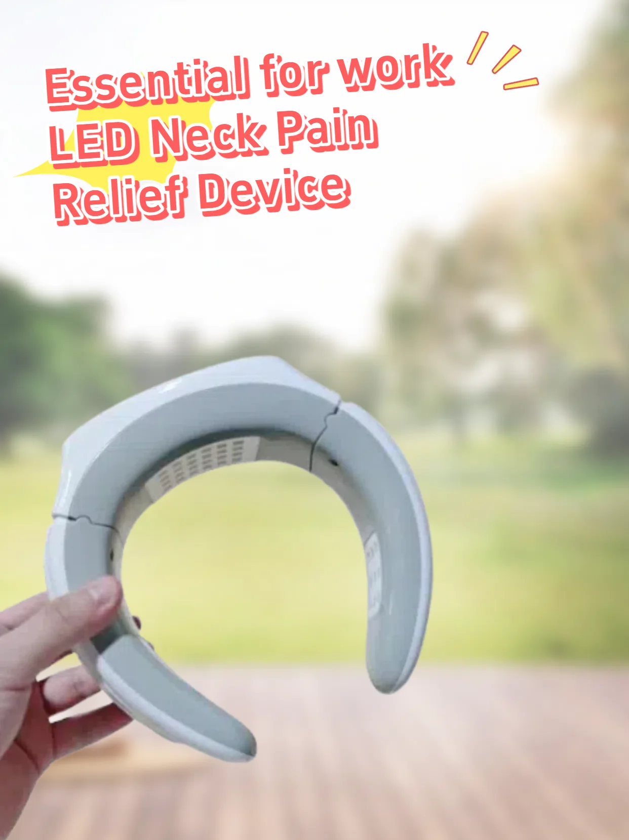 

LED Red Blue Light Therapy Neck Massager - Portable Relief for Cervical Spondylosis and Muscle Pain