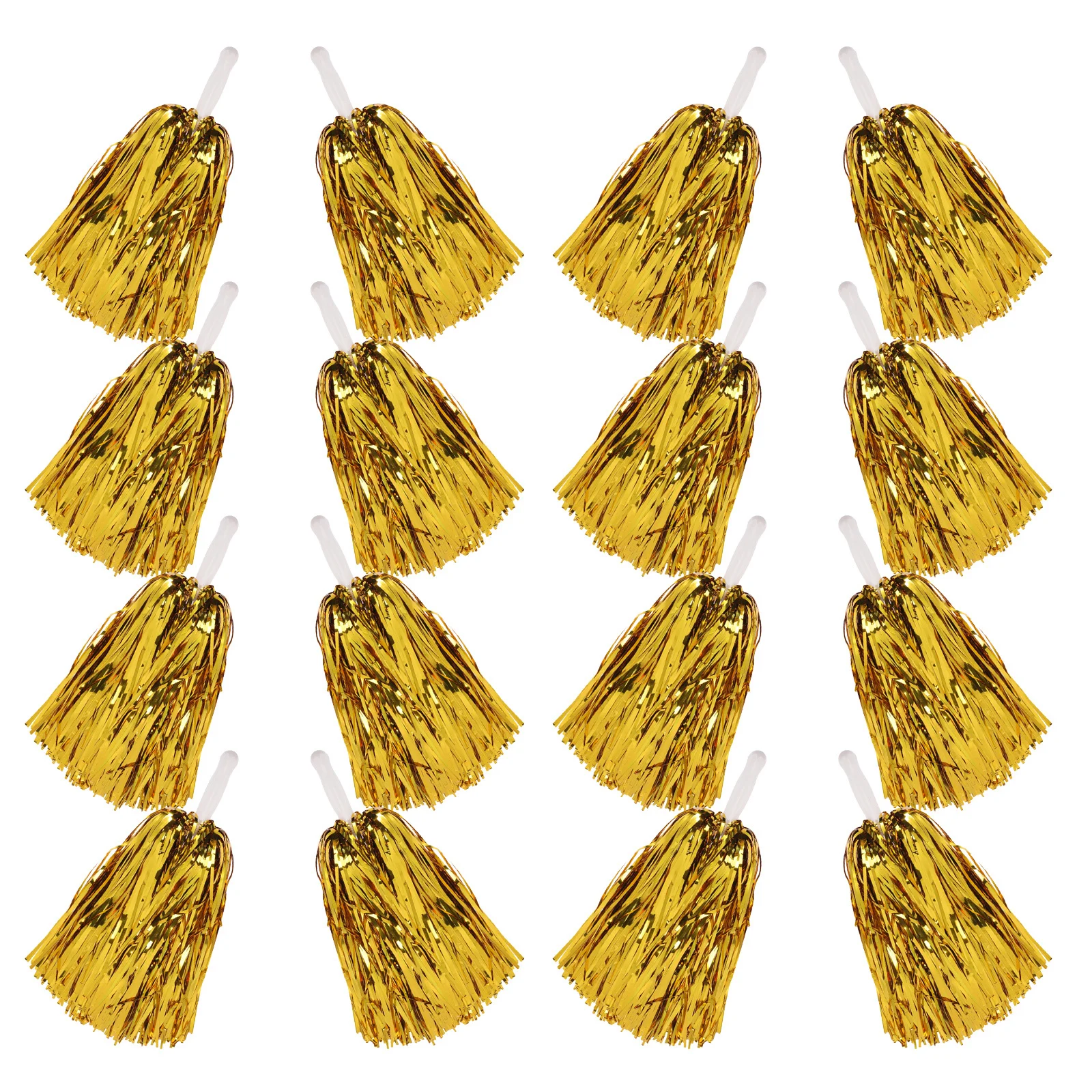 

24Pcs Spirit Poms Cheerleading Metallic Colorful Pom Poms for Fast- Dance Lightweight Non-Slip Handle Team Bonding